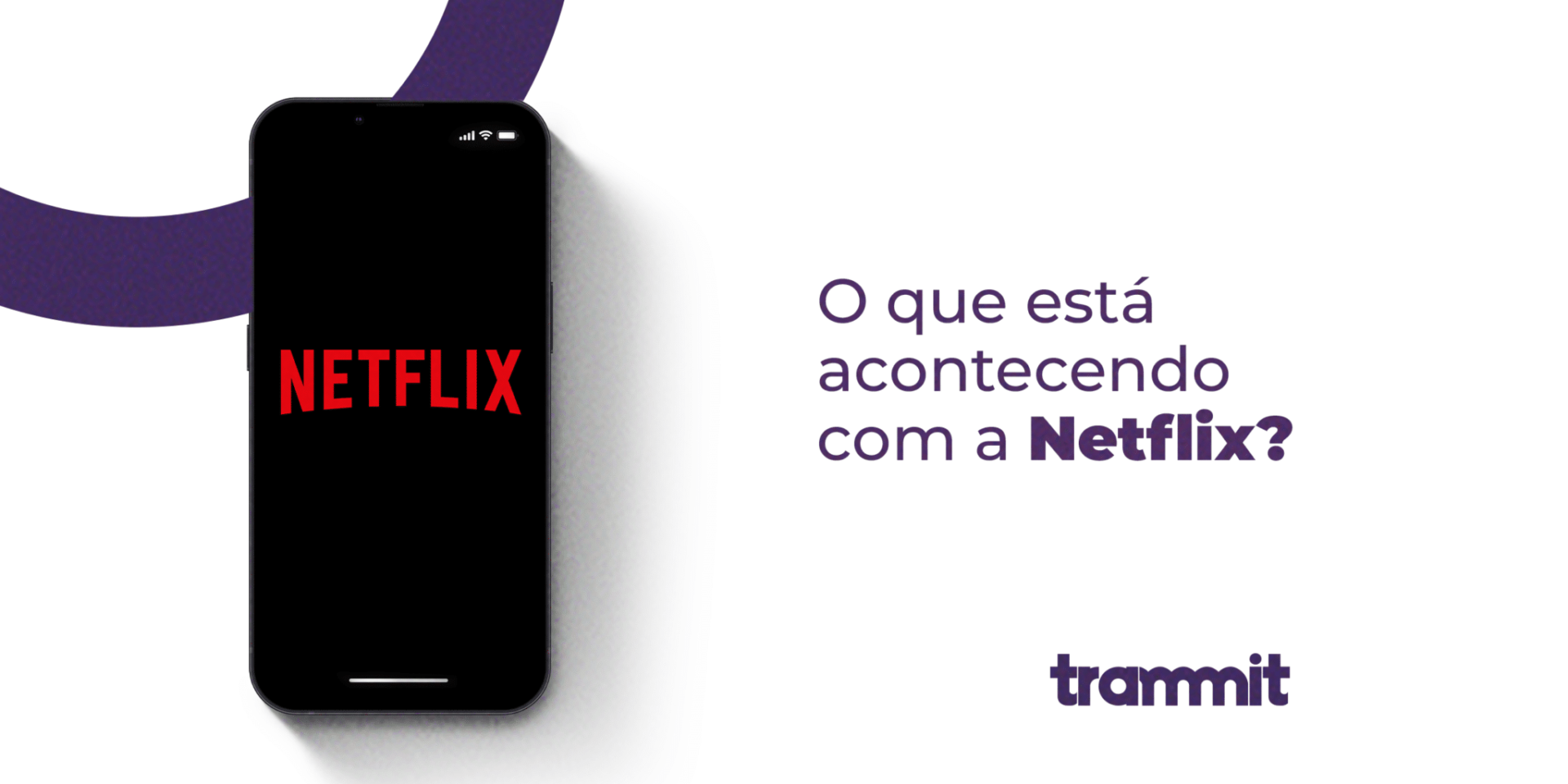 Um celular com o Logotipo do Aplicativo Netflix.